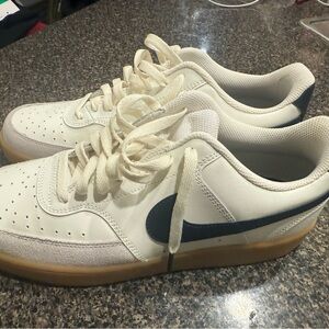 Nike Cream and Navy Athletic Shoes